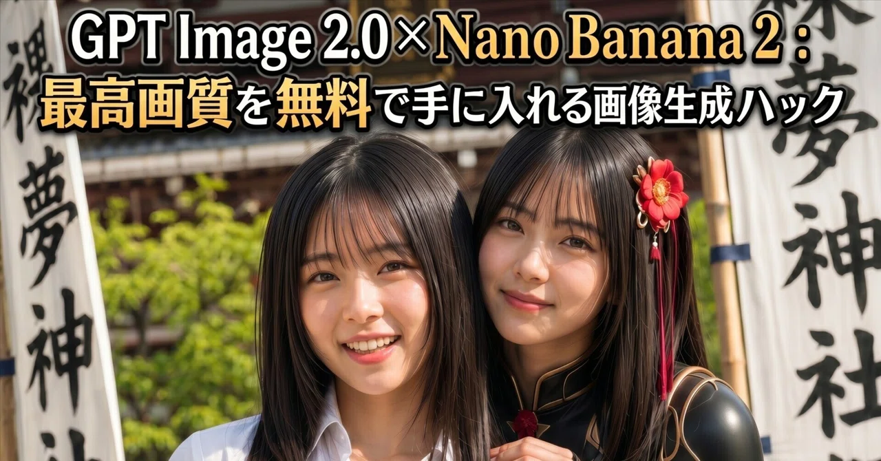 GPT Image 2.0 × Nano Banana 2：最高画質を無料で手に入れる画像生成
