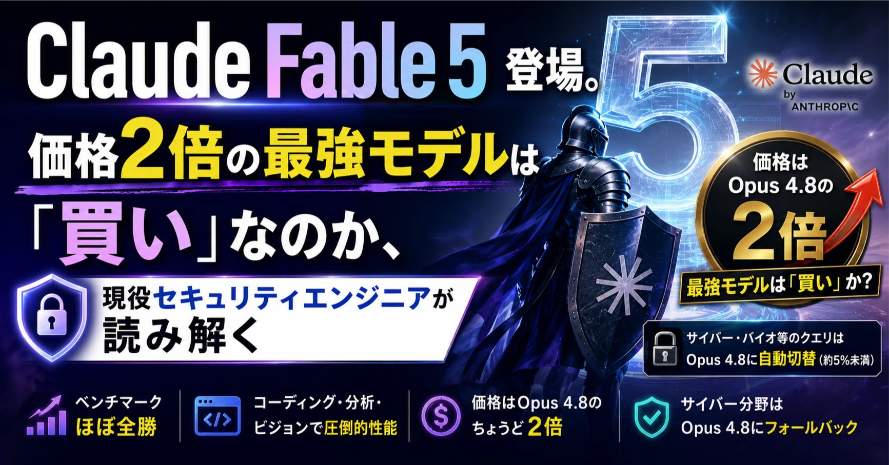 Claude Fable 5登場 | 価格2倍の最強モデルは「買い」なのか、現役