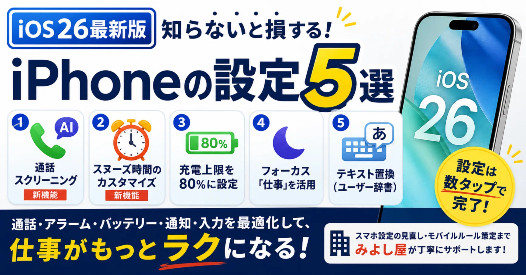 iOS 26最新版】知らないと損するiPhoneの設定5選──通話