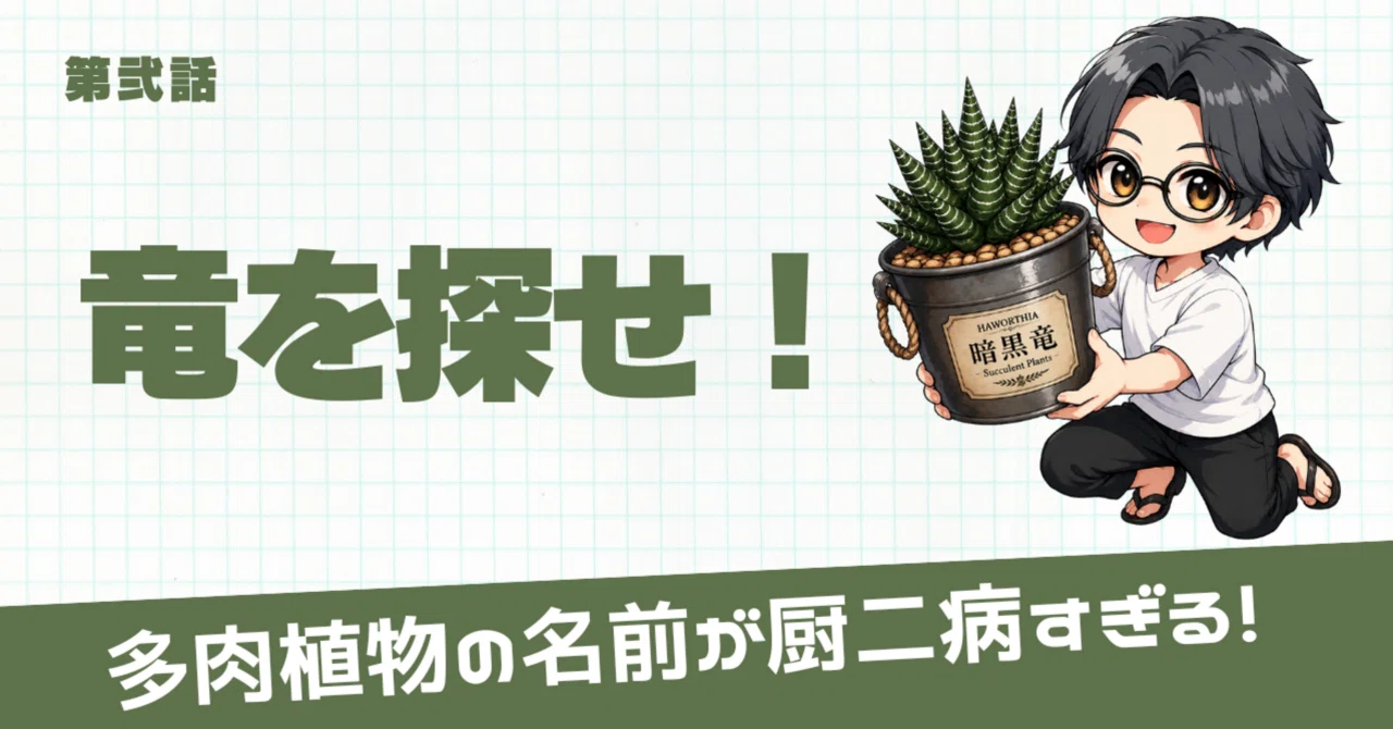 竜たちをお迎えした日｜多肉植物の名前が厨二病すぎる！第弐話｜マイキー🐣