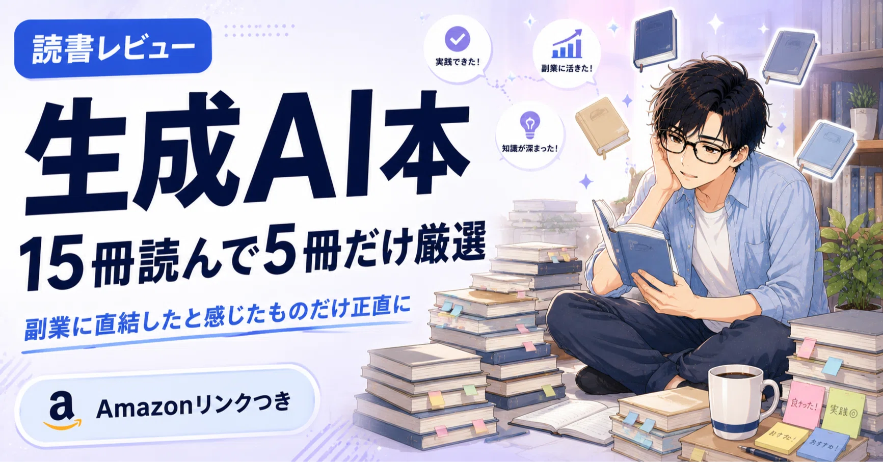 生成AI本を15冊以上読んだ会社員が、副業に直結した5冊だけ正直に紹介