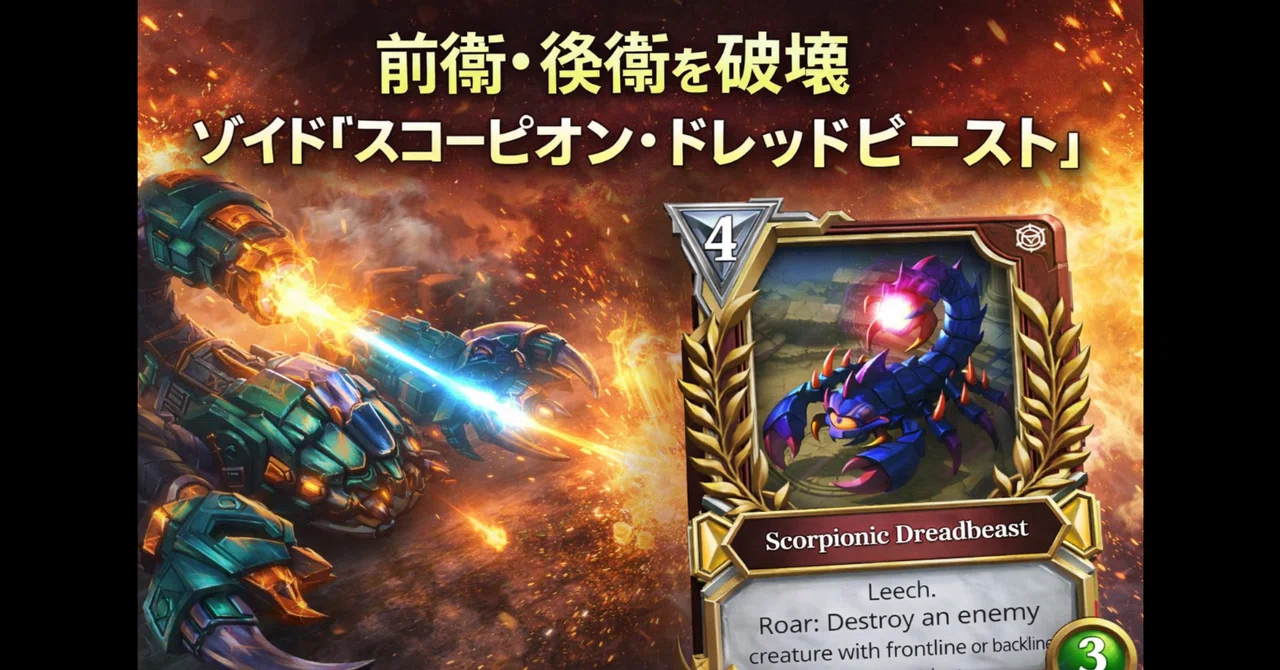 前衛・後衛を破壊｜ゾイド「スコーピオン・ドレッドビースト」【Gods Unchained】｜リグ丸