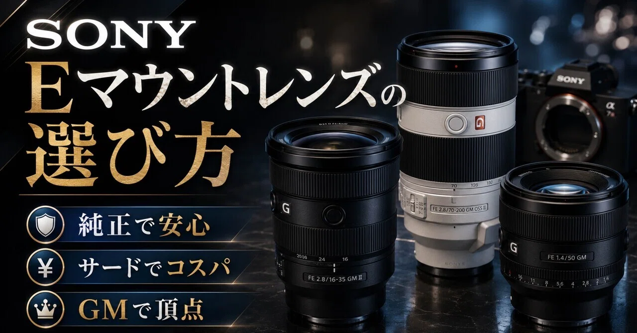 SONY Eマウントレンズの選び方｜純正で安心・サードパーティでコスパ 