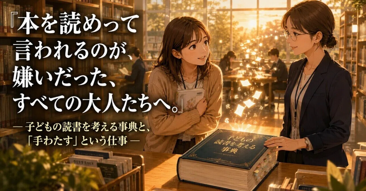 司書と司書教諭の会話（今回の本『子どもの読書を考える事典』）｜ノルノル