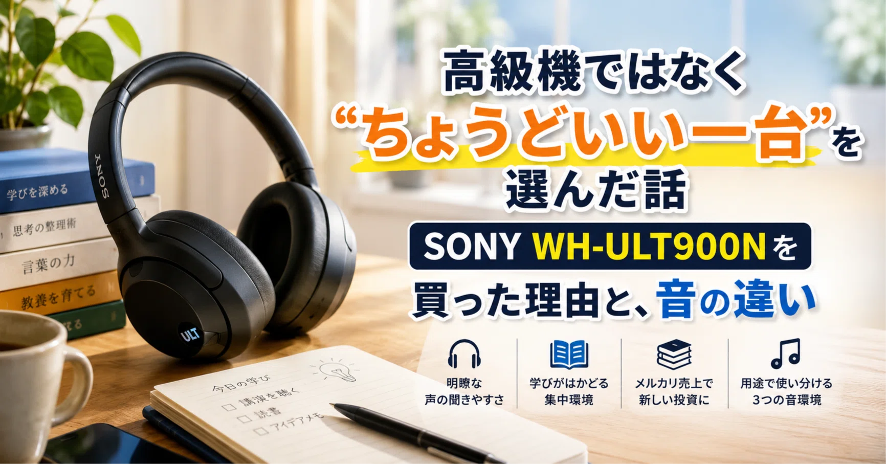 SONY「WH-ULT900N」を買った理由。高級機ではなく“ちょうどいい一台”を