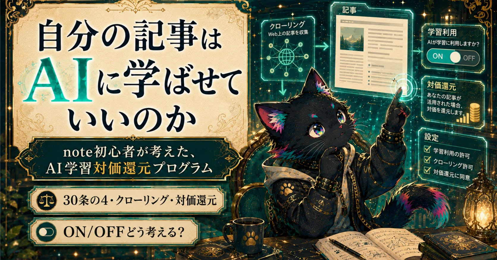 自分の記事はAIに学ばせていいのか | note初心者から見たAI学習対価