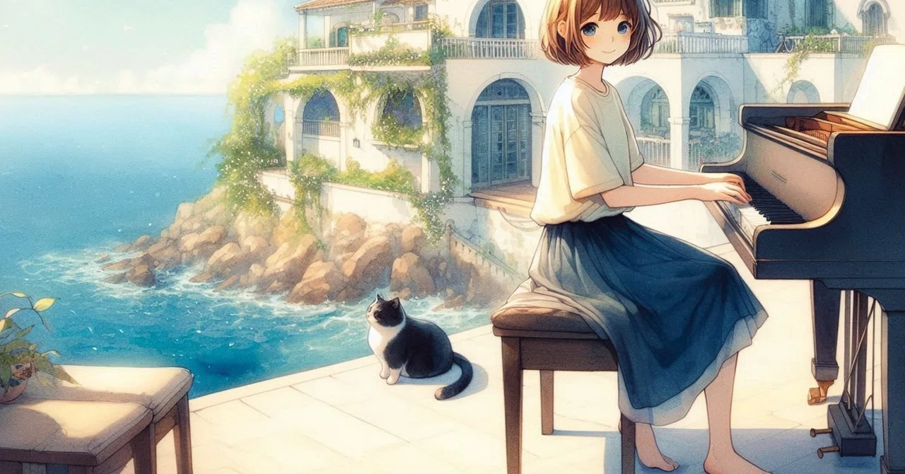 俳句 ピアノの音｜雪待月 田猫