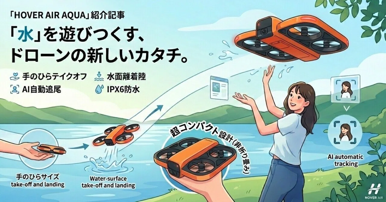 完全防水ドローン「HOVERAir AQUA」登場！水辺の撮影を自由にする