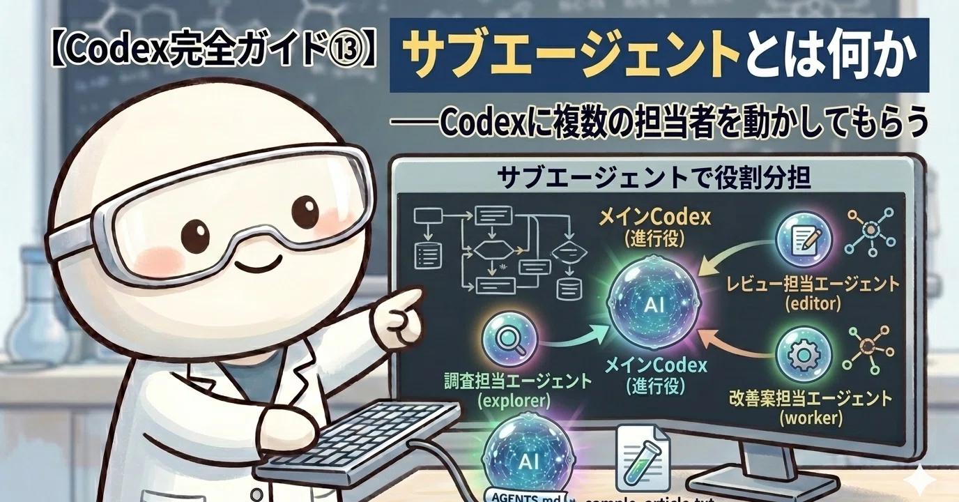 サブエージェントとは何か—Codexに複数の担当者を動かしてもらう