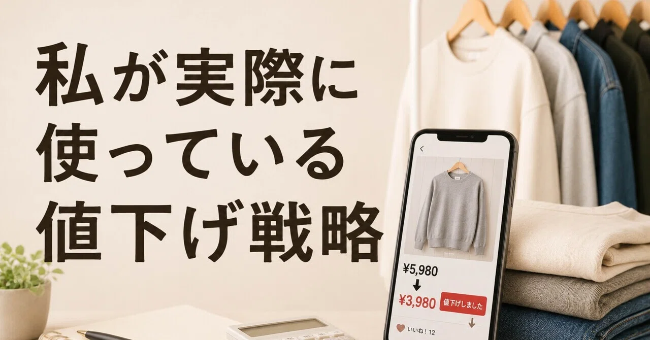 コピペOK！私が実際に使っている値下げ戦略｜ゆうゆう（フォロバ遅れて 