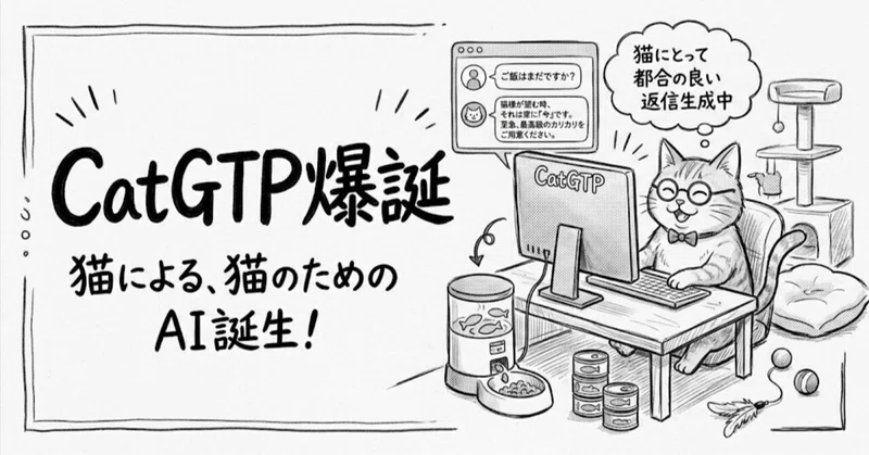 全自動返信猫型AIチャット「CatGTP」爆誕