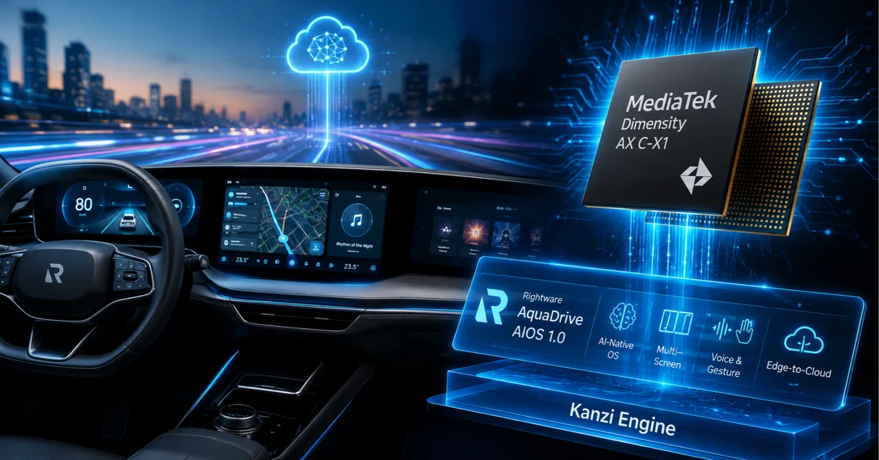 Rightware 🟧Rightware、AIネイティブ車載OS「AquaDrive AIOS 1.0」をMediaTekのDimensity AX C-X1に ...