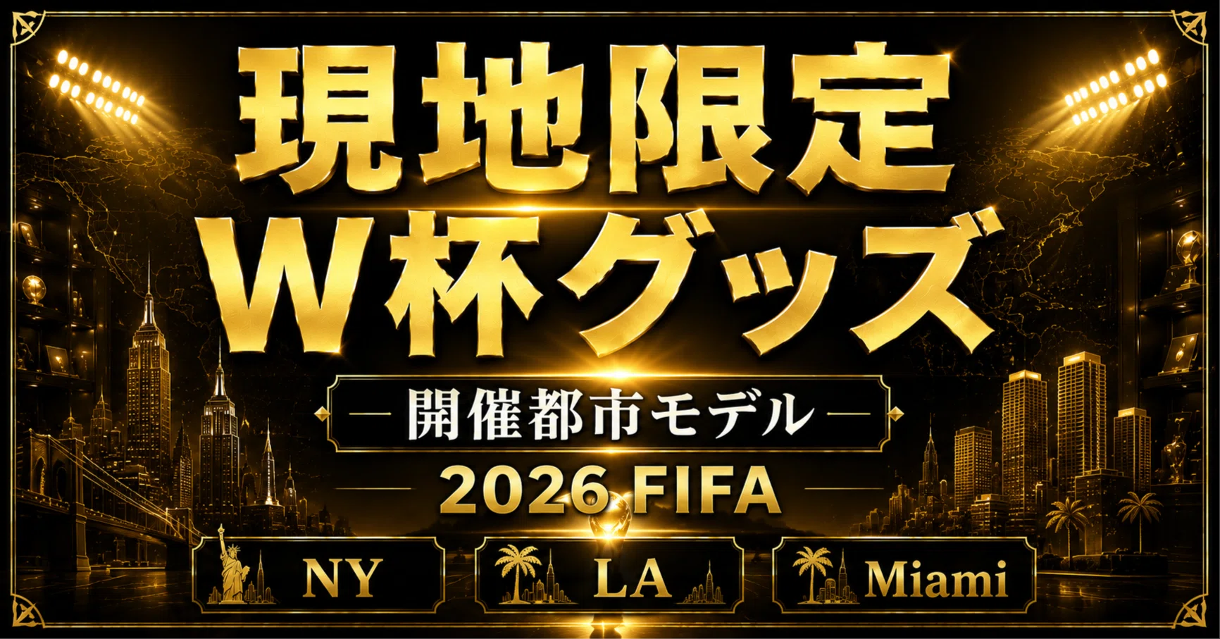 現地限定】ワールドカップ グッズは開催都市デザインが熱い。2026年 