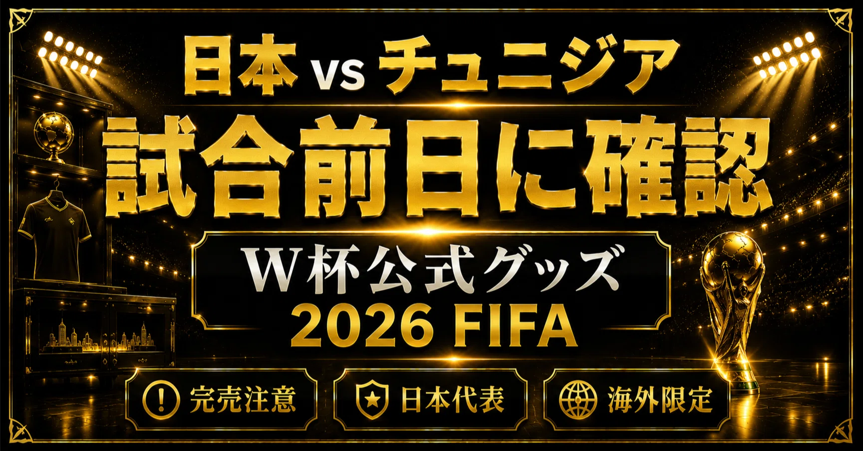 日本 vs チュニジア前日】ワールドカップ公式グッズは準備した？今