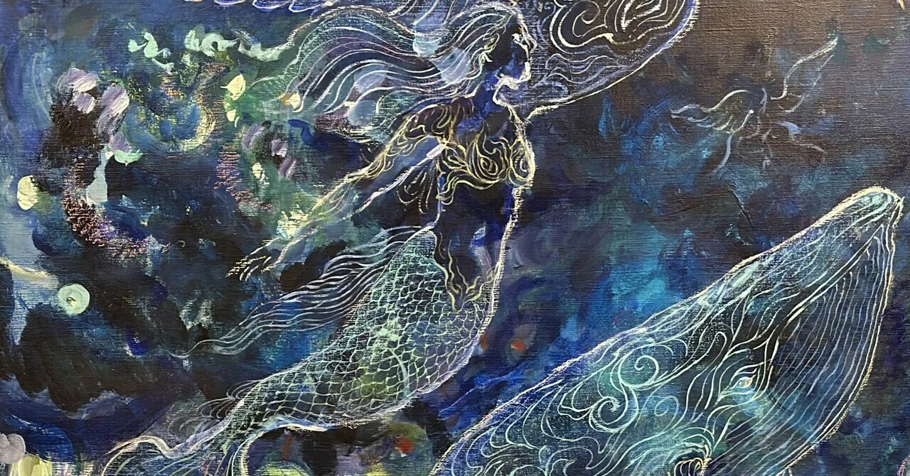 海の絵。星、宇宙、月。indigo children。抽象画。手描き。原画1作 海の絵。星、宇宙、月。indigo children。抽象画。手描き。原画1作 海