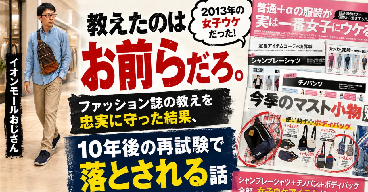 「イオンモールおじさんコーデ」が嫌われる理由を調べたら、2013年の女子ウケ最適解だった話｜dale