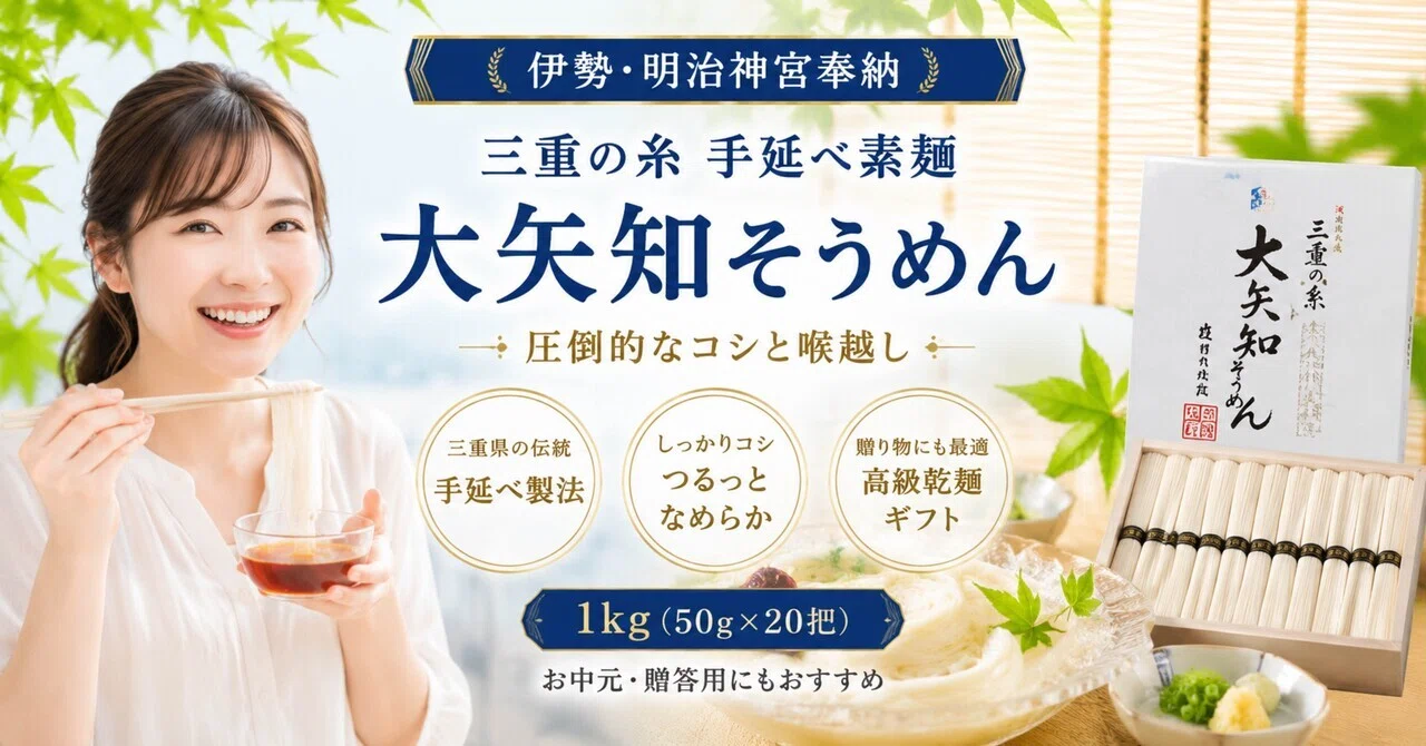 伊勢・明治神宮奉納】三重の糸 大矢知そうめん｜圧倒的なコシと喉越し