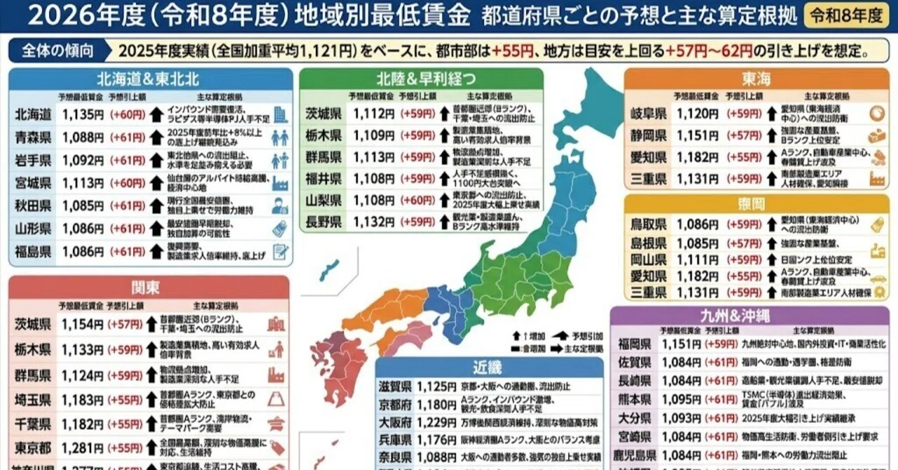 最低賃金 2026 予想