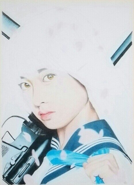 色鉛筆画 「橋本環奈さん」｜伊藤和哉 (元 ひよっこ色鉛筆画家)