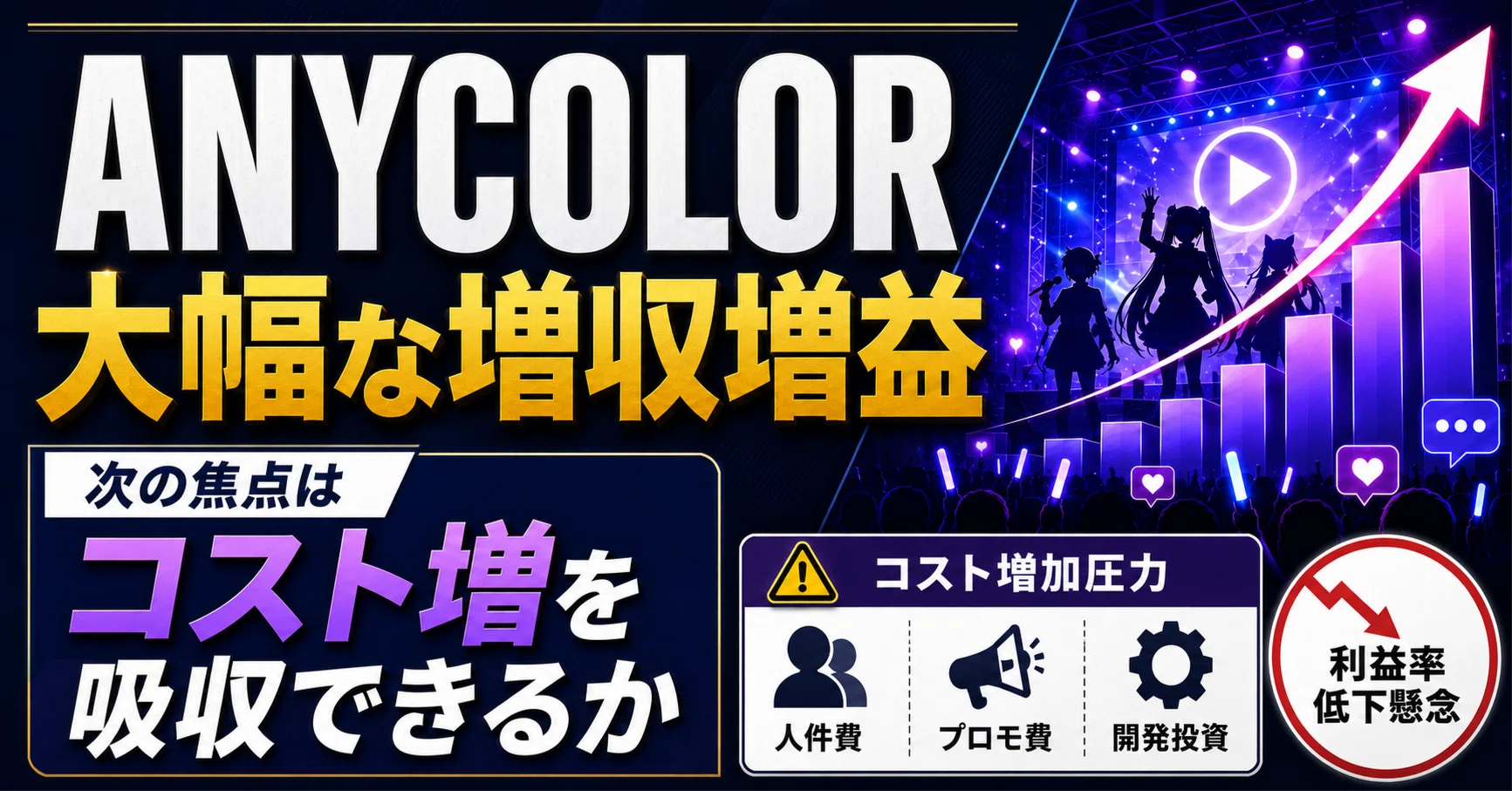 ANYCOLOR決算を読み解く｜にじさんじの成長で大幅な増収増益、来期は