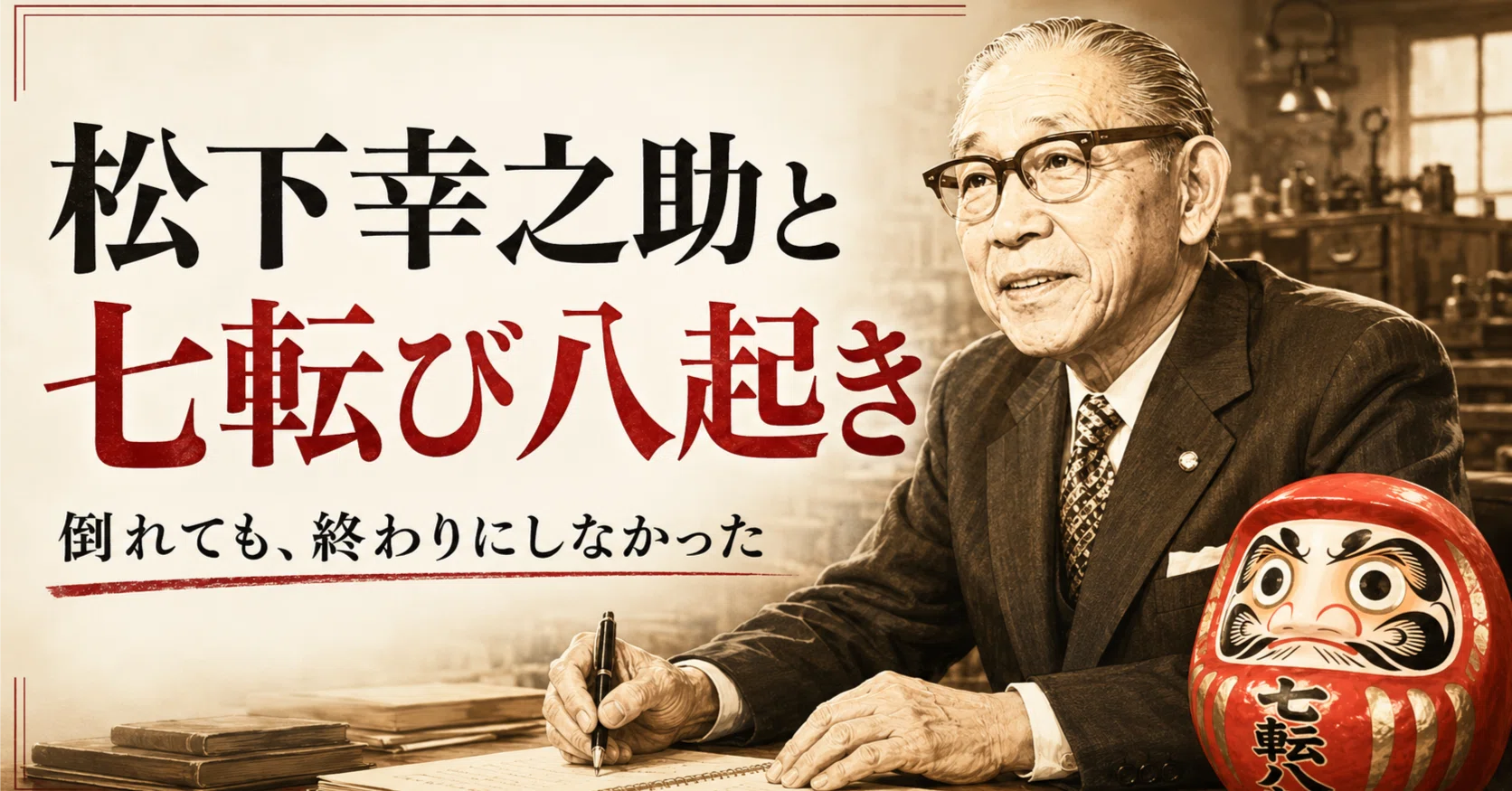 松下幸之助と七転び八起き｜倒れても、終わりにしなかった経営の神様