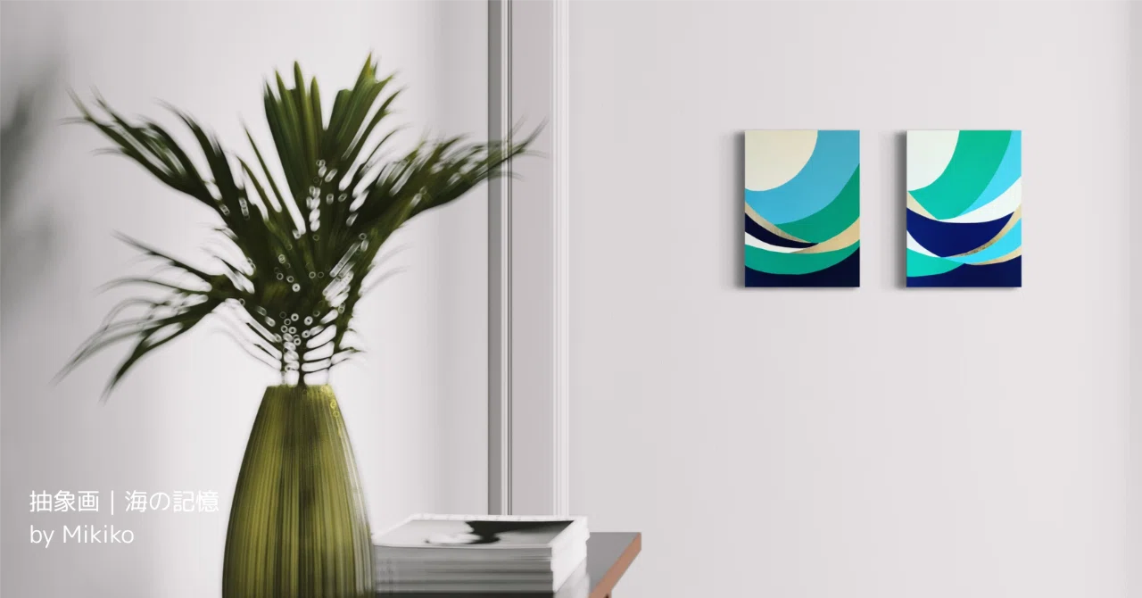 抽象画】海の記憶 《Seascape No.2》 制作記録｜抽象画家 | 吉田美紀子