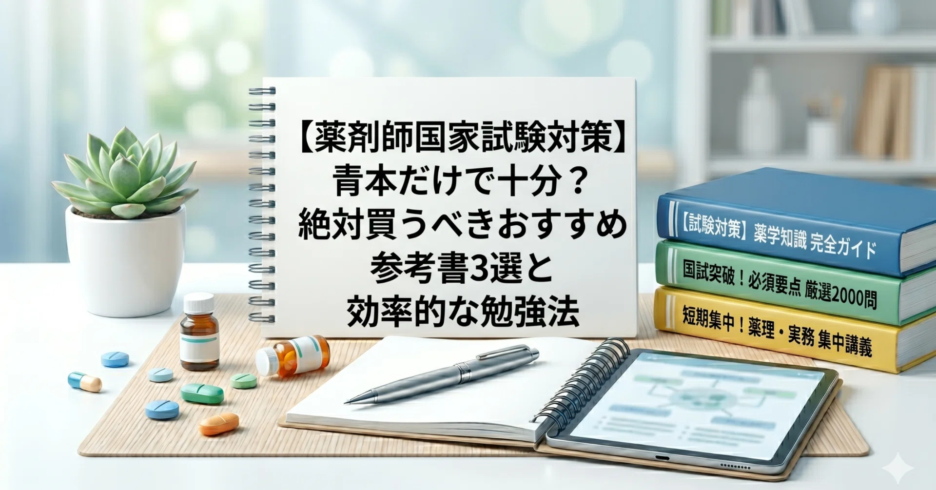 薬剤師国家試験対策】青本だけで十分？絶対買うべきおすすめ参考書3選