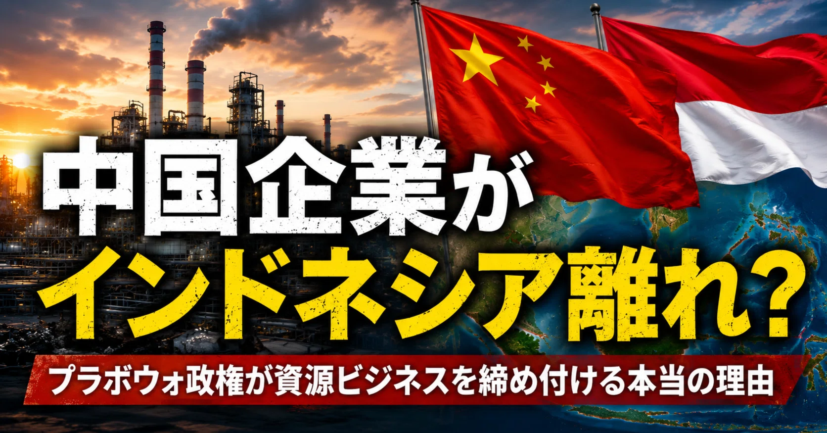 中国企業がインドネシア離れを検討？プラボウォ政権が資源ビジネスを