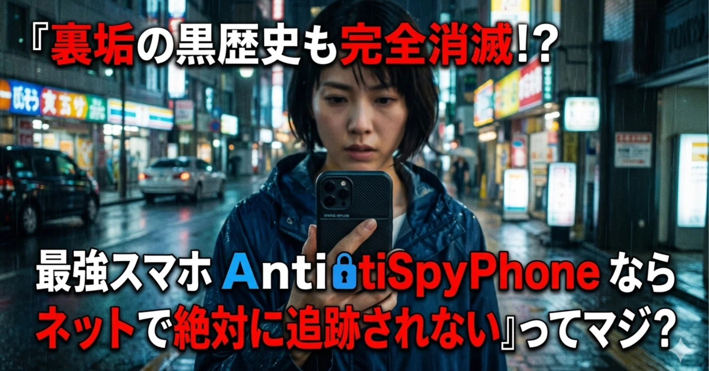裏垢の黒歴史も完全消滅！？最強スマホAntiSpyPhoneならネットで絶対に 