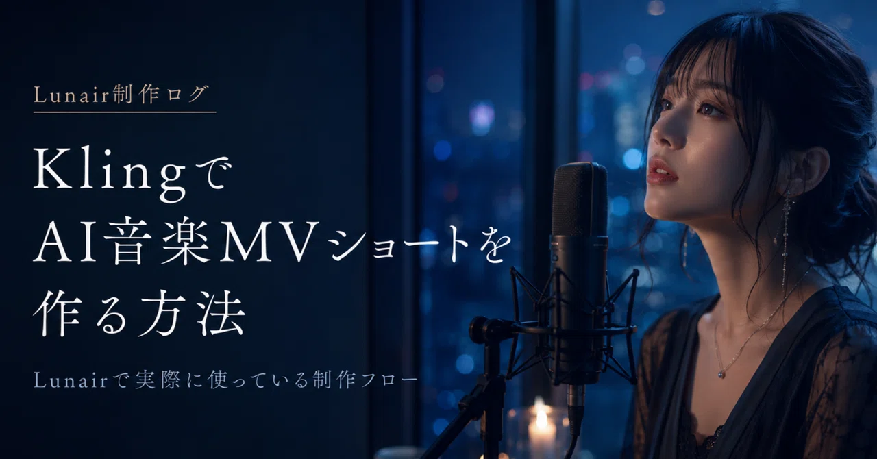 KlingでAI音楽MVショートを作る方法｜Lunairで実際に使っている制作フロー