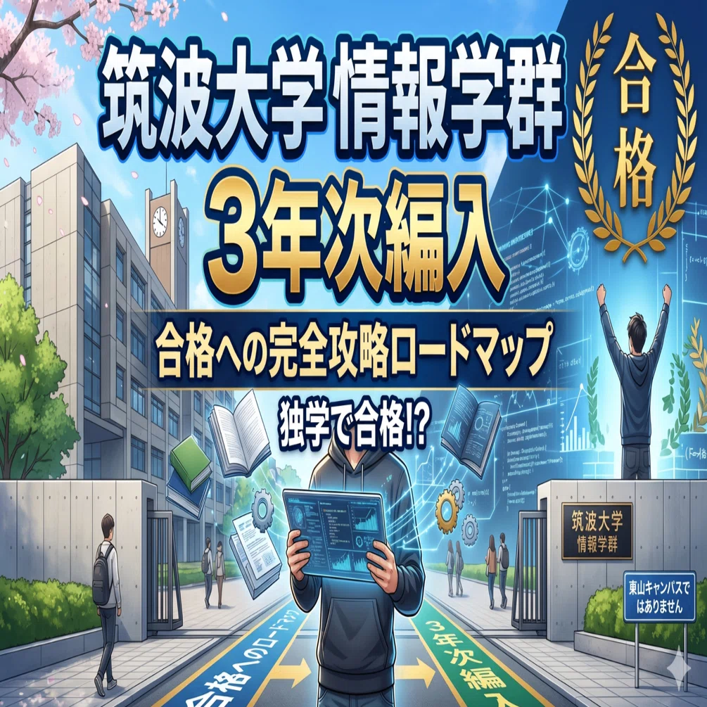 筑波大学情報学群3年次編入試験 合格体験記｜試験内容・対策方法・使用