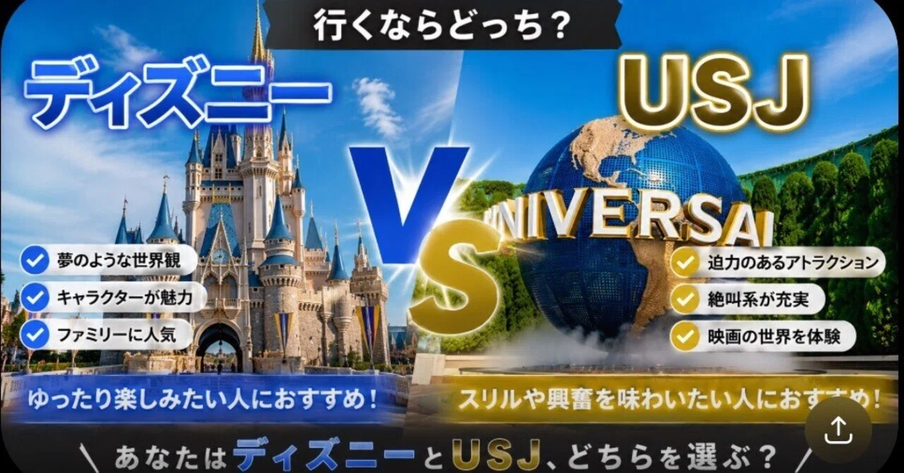 ディズニーvs USJ行くならどっち｜スヌコ