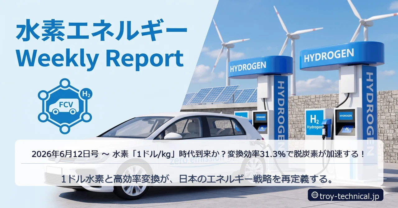 Troy Technical 水素エネルギー WeeklyReport 2026年6月12日号 〜 水素
