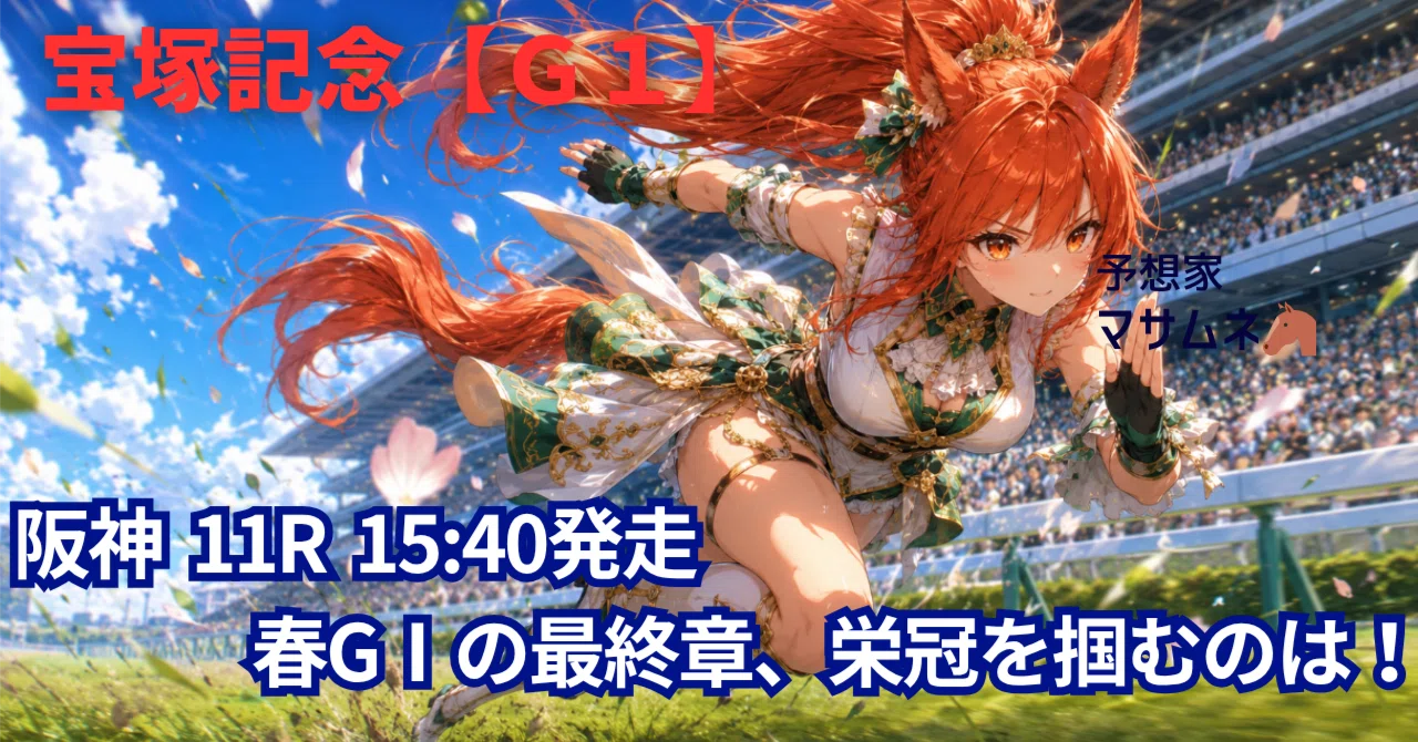 6/14(日) 阪神11R 宝塚記念【G1】の予想note【15:40 発走】｜マサムネ