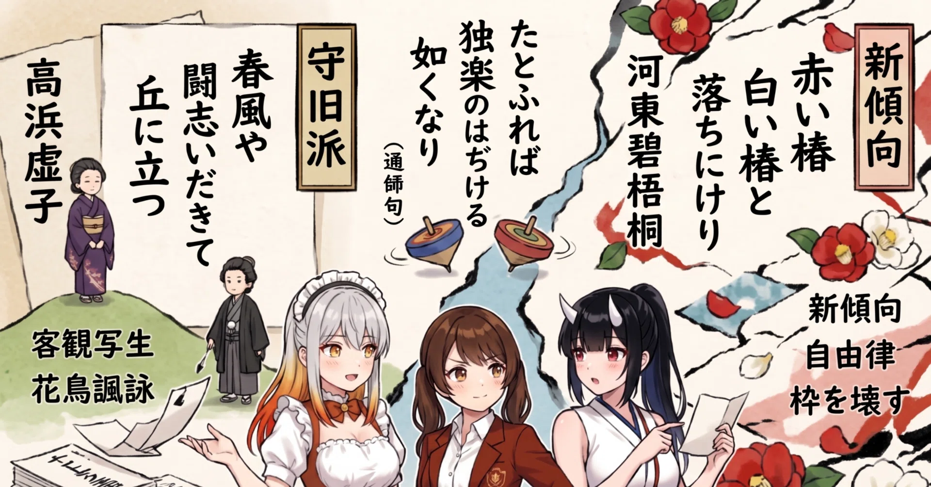 俳句入門06. 高浜虚子と河東碧梧桐 ～ ホトトギス王国と、後継者たちの