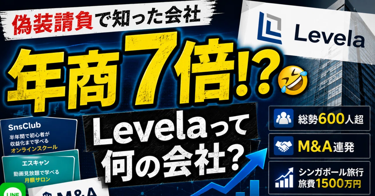 【連載】偽装請負で知った会社、調べたらM&A連発のSNS教育会社だった🤣｜Levelaって何の会社？｜スケールアイシステム公式記録