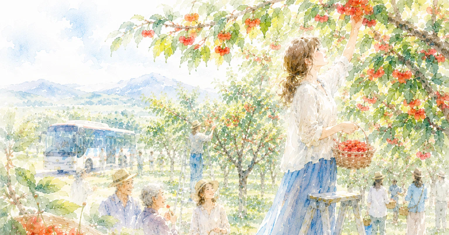 脚立の上のさくらんぼ🍒｜清澄くるみ