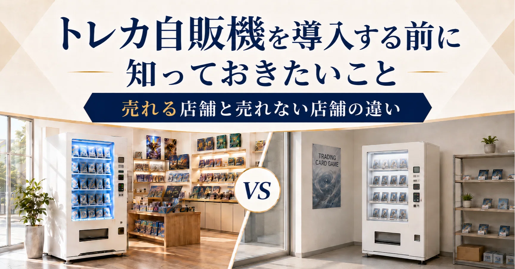 トレカ自販機を導入する前に知っておきたいこと｜売れる店舗と売れない
