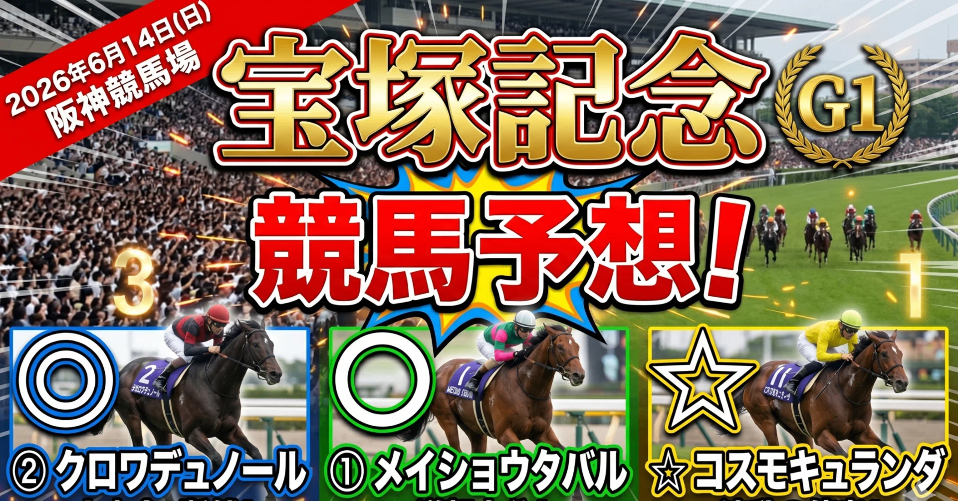 2026年6月14日 阪神競馬場 第67回宝塚記念（G1・芝2200m）全頭診断予想
