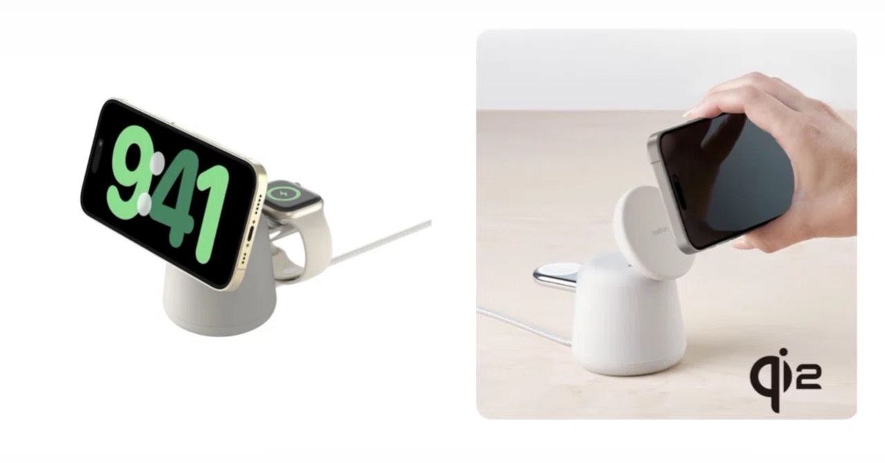 iPhoneとApple Watchをまとめて充電【Belkin Qi2対応2in1ワイヤレス