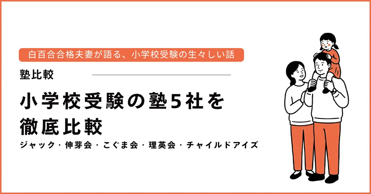 小学校受験の塾5社を徹底比較｜ジャック・伸芽会・こぐま会・理英会