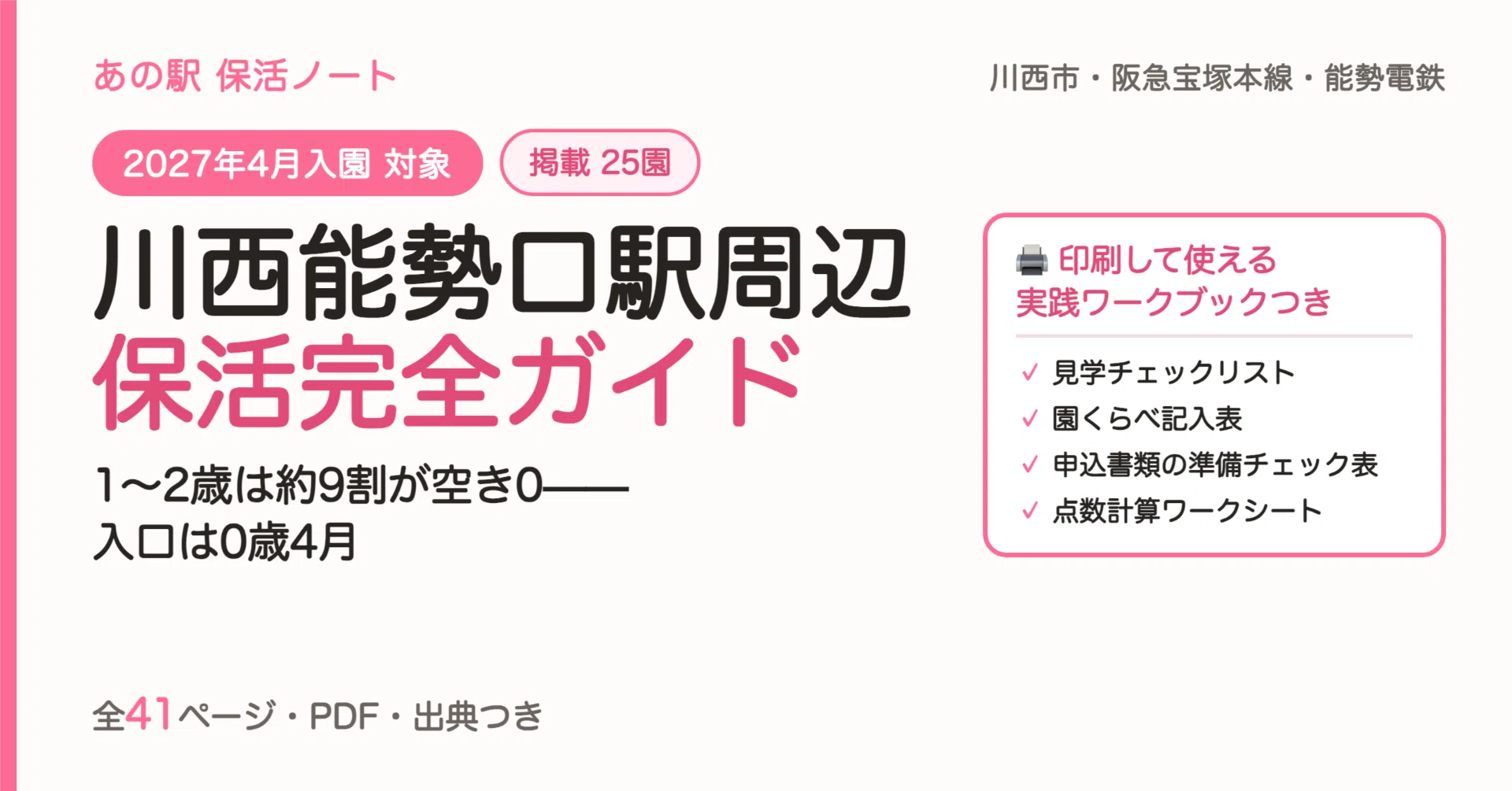 川西能勢口駅の保活完全ガイド【2027年4月入園】川西市の保育園・点数 