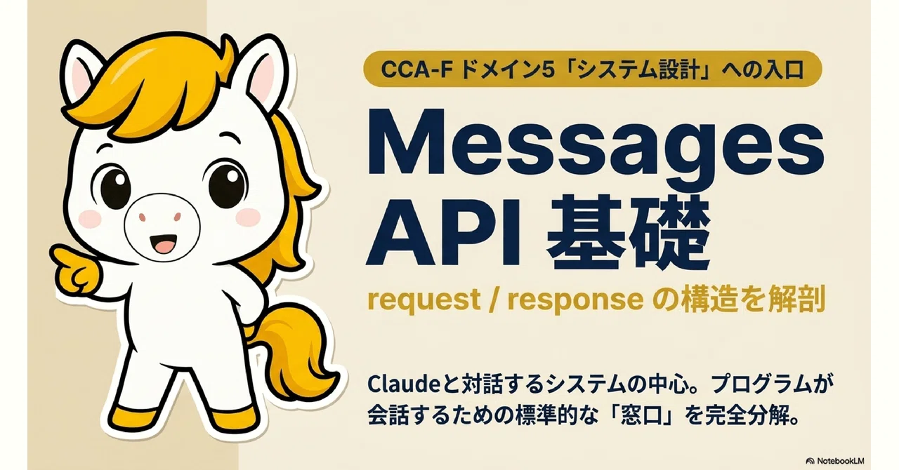 Messages API 基礎 — request/responseの構造を解剖（CCA独学ガイド 第 
