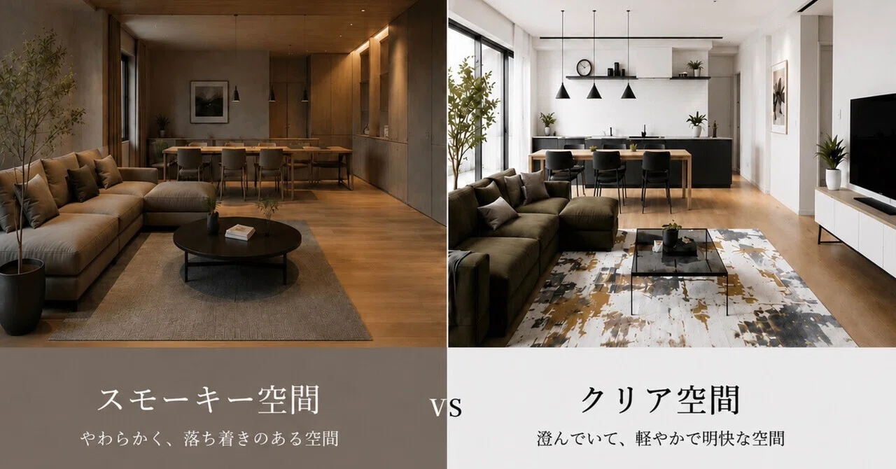 スモーキー空間とクリア空間】 あなたが心地よいのはどちらですか