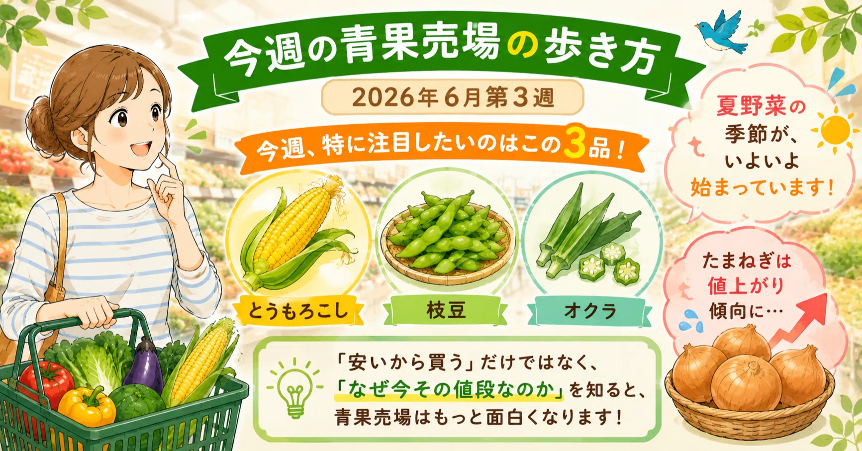 今週の青果売場の歩き方 2026年6月第3週｜山田はる｜スーパー店長