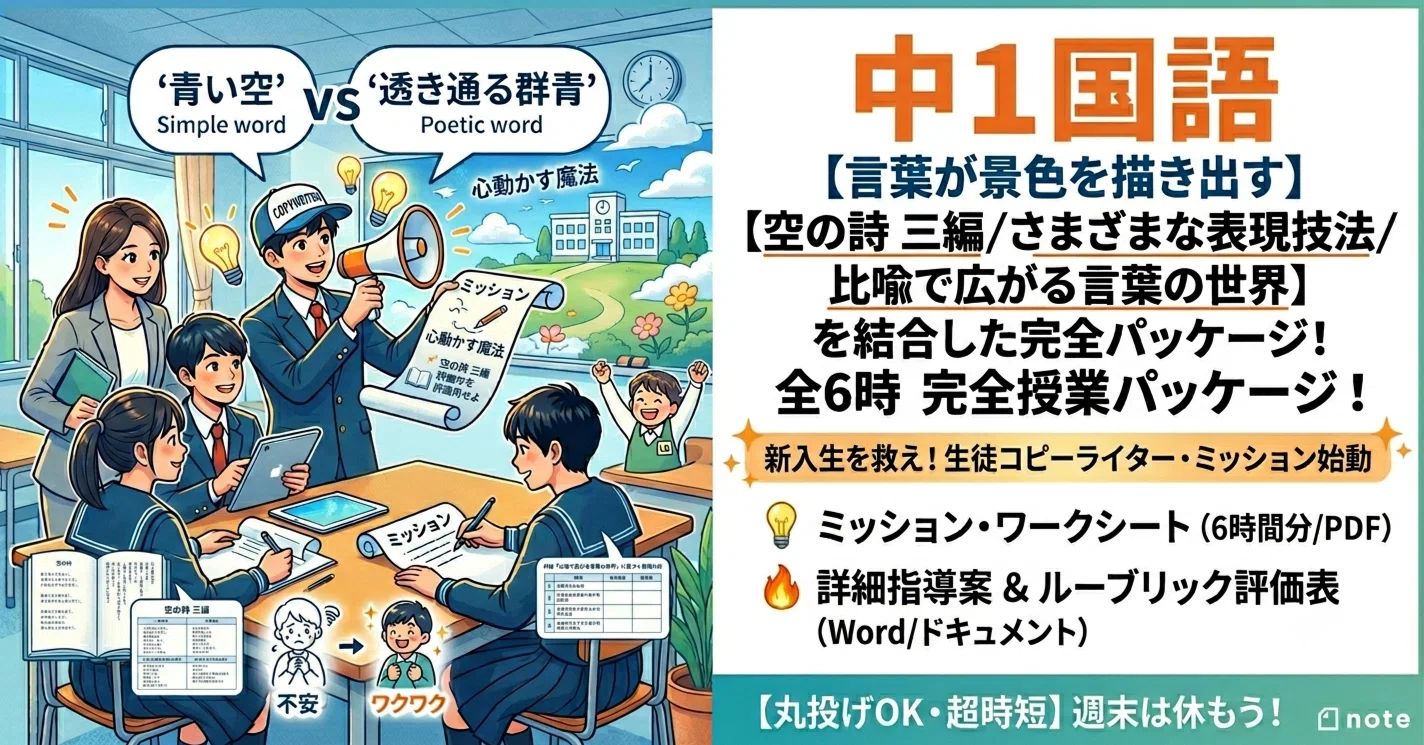 【中古】 表現力を育てる詩の指導 中1国語・丸投げOK】「空の詩 三編／さまざまな表現技法／比喩で広がる