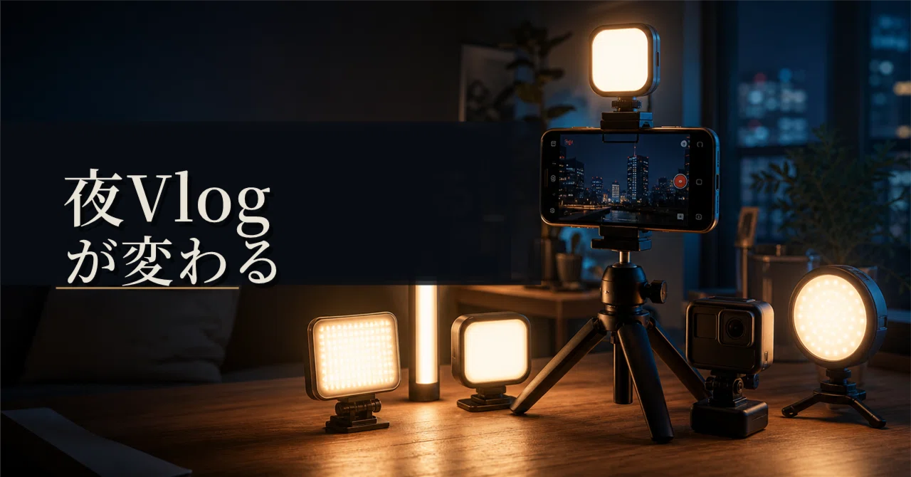 暗い部屋・夜のVlogが一気に変わる！撮影用LEDライトおすすめ4選