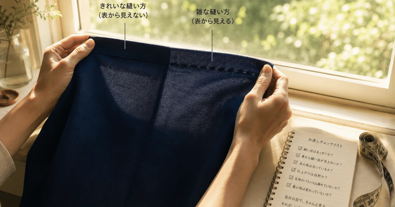 仕上がりに泣いた私が、次から絶対にやる5つの確認｜Shitate｜縫製 