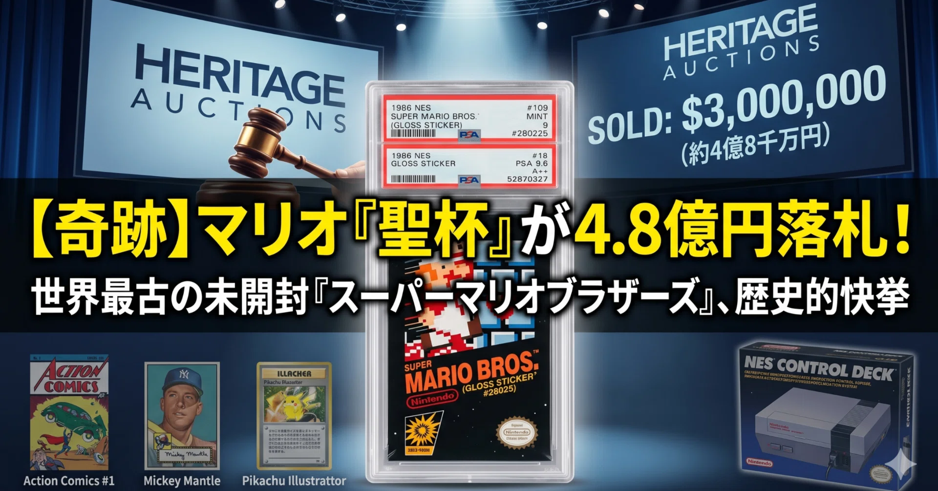 歴史的発見】世界最高峰の未開封『スーパーマリオブラザーズ』が