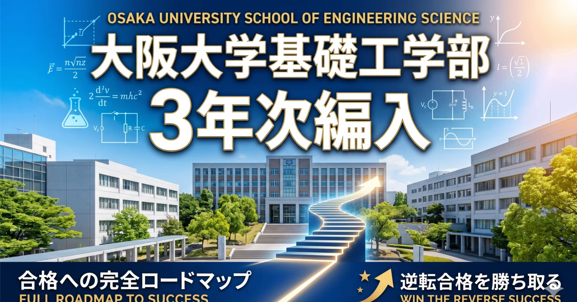 大阪大学基礎工学部3年次編入試験 合格体験記｜試験内容・対策方法